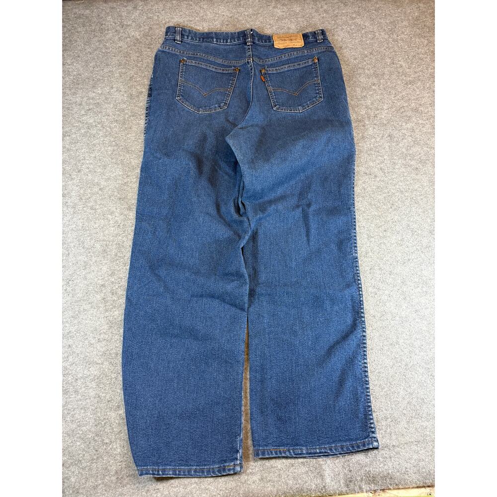 VTG 70s Levis Orange Tab Jeans Mens 30x32 Blue Straight Baggy Retro Streetwear - Picture 2 of 9